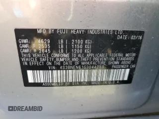 2016 Subaru Legacy 3.6R Limited with VIN 4S3BNEN61G3044389, listed as a Copart auction lot 70204933 with 105,409 mi miles. Bid and sale history available at carsss.com. Image 12.