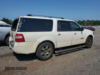 2008 Ford Expedition Max Limited with VIN 1FMFK20538LA42213, listed as a Copart auction lot 61907205 with 282,067 mi miles and Salvage title. Bid and sale history available at DreamBid. Image 3.
