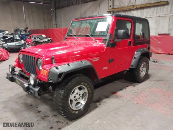 2004 Jeep Wrangler Sport with VIN 1J4FA49S04P722840, listed as a IAAI auction lot 41702079 with 203,243 mi miles. Bid and sale history available at carsss.com. Image 18.