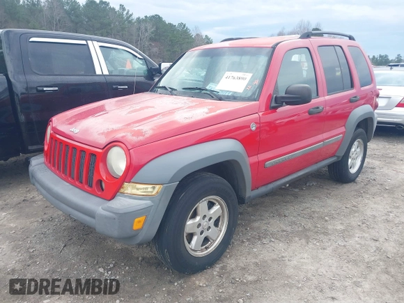 2005 Jeep Liberty Sport with VIN 1J4GL48KX5W540134, listed as a IAAI auction lot 41763890 with 191,262 mi miles. Bid and sale history available at carsss.com. Image 17.