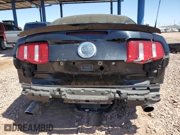 2011 Ford Mustang GT with VIN 1ZVBP8CF0B5152320, listed as a Copart auction lot 57822845 with 132,024 mi miles and Salvage title. Bid and sale history available at DreamBid. Image 6.
