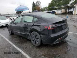 2024 Tesla Model 3 with VIN 5YJ3E1EA9RF867532, listed as a Copart auction lot 47814555 with 2,445 mi miles and Salvage Title. Bid and sale history available at DreamBid. Image 2.
