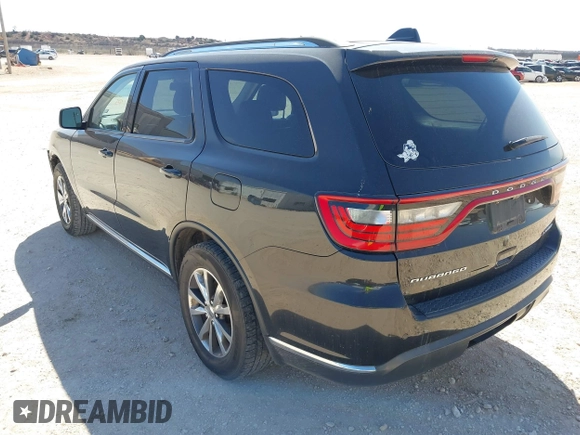 2016 Dodge Durango Limited with VIN 1C4RDHDG9GC360118, listed as a IAAI auction lot 41696388 with 217,550 mi miles. Bid and sale history available at carsss.com. Image 3.