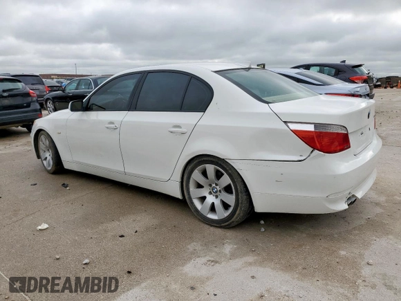 2005 BMW 5 Series 530i with VIN WBANA73565CR57531, listed as a Copart auction lot 55157635 with 231,388 mi miles and Clean Title. Bid and sale history available at carsss.com. Image 2.