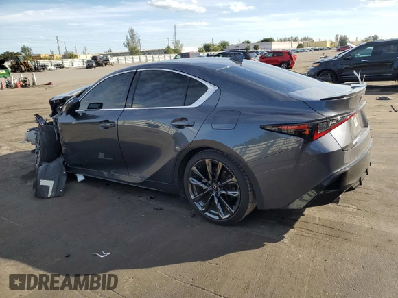 2023 Lexus IS with VIN JTHGZ1B29P5065711, listed as a Copart auction lot 41561005 with 40,542 mi miles and Non Repairable. Bid and sale history available at carsss.com. Image 2.
