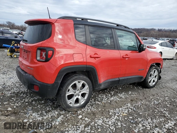 2020 Jeep Renegade Limited with VIN ZACNJAD14LPL42185, listed as a Copart auction lot 46510075 with 68,960 mi miles and Salvage title. Bid and sale history available at DreamBid. Image 3.