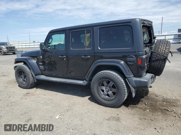 2020 Jeep Wrangler Unlimited Sahara with VIN 1C4HJXEG3LW145470, listed as a Copart auction lot 59386005 with 47,838 mi miles and Salvage title. Bid and sale history available at DreamBid. Image 2.