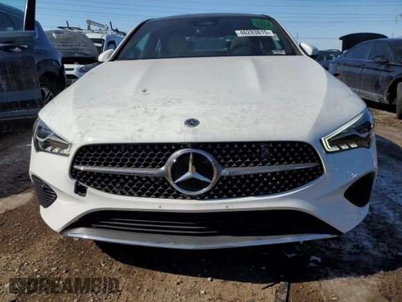 2024 Mercedes-Benz CLA 250 with VIN W1K5J4HB6RN452976, listed as a Copart auction lot 46283815 with 3,868 mi miles and Salvage title. Bid and sale history available at DreamBid. Image 5.