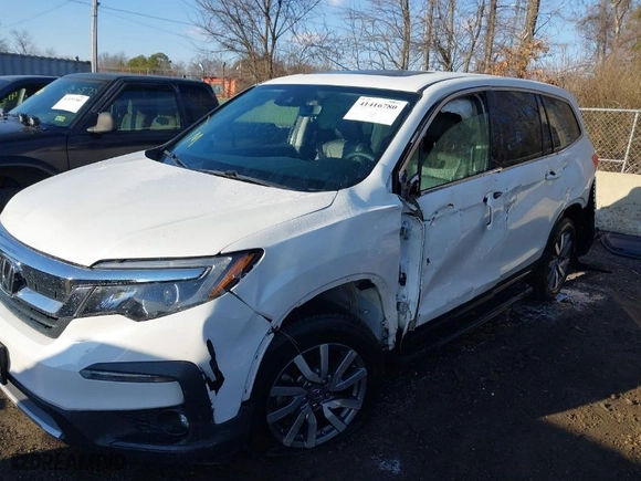 2021 Honda Pilot EX-L with VIN 5FNYF6H54MB020232, listed as a IAAI auction lot 41416780 with 99,667 mi miles. Bid and sale history available at carsss.com. Image 6.