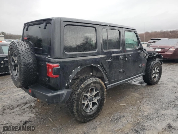 2020 Jeep Wrangler Unlimited Rubicon with VIN 1C4HJXFG3LW244854, listed as a Copart auction lot 46495165 with 62,096 mi miles and Salvage Title. Bid and sale history available at carsss.com. Image 3.