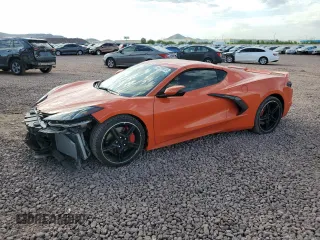 2021 Chevrolet Corvette 3LT with VIN 1G1YC2D47M5113139, listed as a Copart auction lot 63299815 with 9,688 mi miles and Salvage title. Bid and sale history available at DreamBid. Image 1.