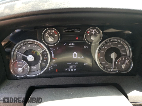 2015 Ram 1500 Laramie Longhorn with VIN 1C6RR7PM7FS712587, listed as a Copart auction lot 64601815 with 188,245 mi miles and Salvage title. Bid and sale history available at DreamBid. Image 9.