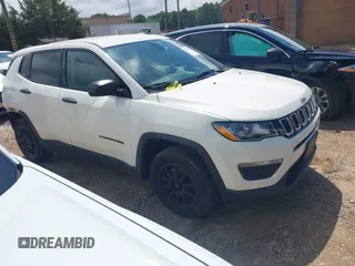 2018 Jeep Compass Sport with VIN 3C4NJCABXJT123085, listed as a IAAI auction lot 42321682 with 96,813 mi miles and . Bid and sale history available at DreamBid. Image 1.