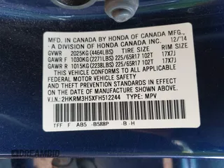 2015 Honda CR-V EX with VIN 2HKRM3H5XFH512244, listed as a IAAI auction lot 41950357 with 124,005 mi miles and . Bid and sale history available at carsss.com. Image 9.