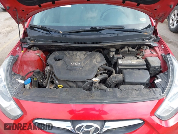 2014 Hyundai Accent GLS with VIN KMHCT4AEXEU600395, listed as a IAAI auction lot 42141052 with 172,284 mi miles. Bid and sale history available at carsss.com. Image 10.