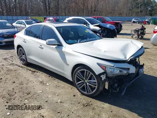 2016 Infiniti Q50 3.0t Premium with VIN JN1EV7AP6GM303835, listed as a IAAI auction lot 41587532 with 90,200 mi miles. Bid and sale history available at carsss.com. Image 1.