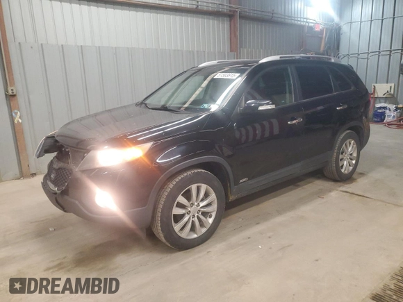 2011 Kia Sorento EX with VIN 5XYKUDA24BG091405, listed as a Copart auction lot 51503915 with 187,808 mi miles and Salvage Title. Bid and sale history available at carsss.com. Image 1.