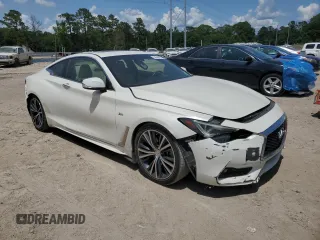 2017 Infiniti Q60 Premium with VIN JN1EV7EK2HM360596, listed as a Copart auction lot 59596425 with 97,099 mi miles and Salvage title. Bid and sale history available at DreamBid. Image 4.
