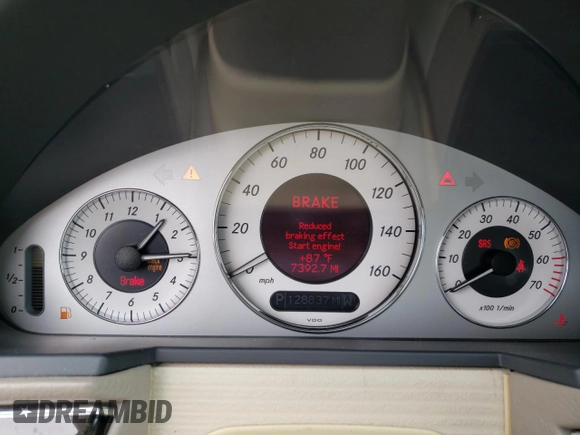 2003 Mercedes-Benz E-Class 3.2L with VIN WDBUF65J93A148116, listed as a Copart auction lot 49144604 with 128,837 mi miles and Clean Title. Bid and sale history available at carsss.com. Image 9.