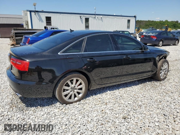 2013 Audi A6 Premium Plus with VIN WAUDFAFC4DN049067, listed as a Copart auction lot 55637955 with 61,964 mi miles and Salvage title. Bid and sale history available at DreamBid. Image 3.