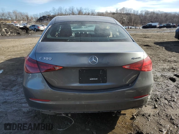 2024 Mercedes-Benz C 300 with VIN W1KAF4HB3RR230548, listed as a Copart auction lot 46649255 with Not Provided miles and Salvage Title. Bid and sale history available at DreamBid. Image 6.