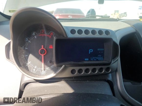 2014 Chevrolet Sonic LTZ with VIN 1G1JE5SB9E4103444, listed as a Copart auction lot 46949955 with 120,986 mi miles and Clean Title. Bid and sale history available at carsss.com. Image 9.