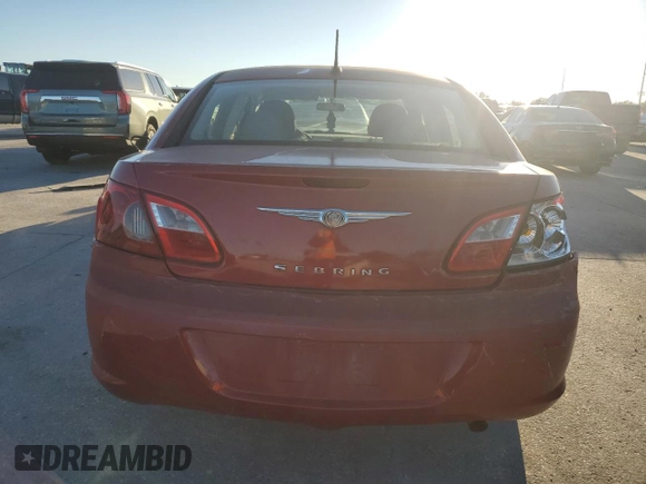 2008 Chrysler Sebring LX with VIN 1C3LC46K58N182219, listed as a Copart auction lot 80479954 with 195,194 mi miles and Salvage Title. Bid and sale history available at carsss.com. Image 6.