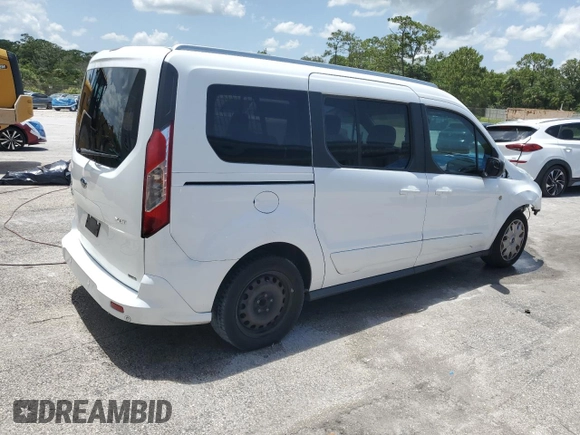 2018 Ford Transit Connect XLT with VIN NM0GE9F77J1372937, listed as a Copart auction lot 59725445 with 156,553 mi miles and Salvage title. Bid and sale history available at DreamBid. Image 3.