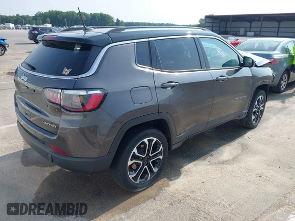 2022 Jeep Compass Limited with VIN 3C4NJDCB2NT118200, listed as a IAAI auction lot 42403038 with 39,005 mi miles and . Bid and sale history available at DreamBid. Image 4.
