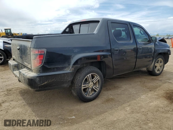 2013 Honda Ridgeline Sport with VIN 5FPYK1F74DB017907, listed as a Copart auction lot 55666355 with 140,117 mi miles and Salvage title. Bid and sale history available at DreamBid. Image 3.