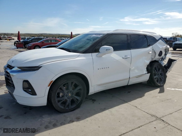 2019 Chevrolet Blazer Premier with VIN 3GNKBFRS5KS589155, listed as a Copart auction lot 77104304 with 84,241 mi miles and Salvage Title. Bid and sale history available at carsss.com. Image 1.