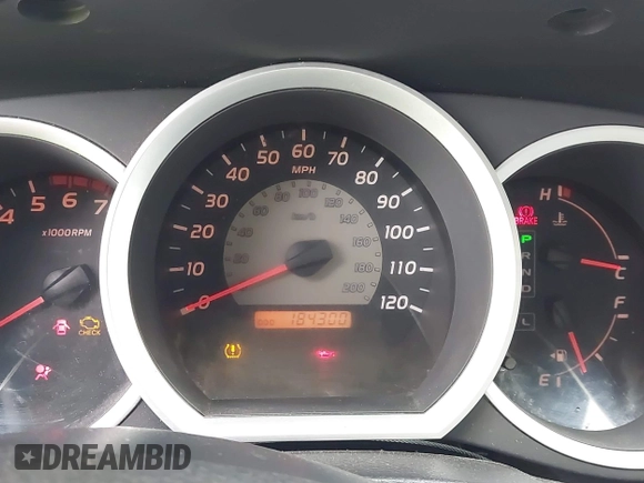 2008 Toyota Tacoma PreRunner with VIN 3TMJU62NX8M070067, listed as a IAAI auction lot 42315725 with 184,300 mi miles and . Bid and sale history available at DreamBid. Image 7.