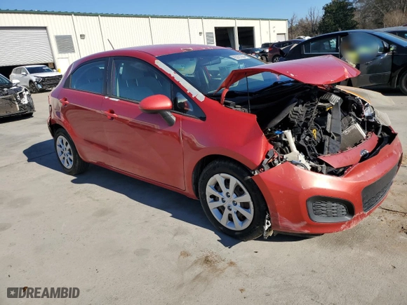 2012 Kia Rio LX with VIN KNADM5A30C6019304, listed as a Copart auction lot 44544055 with 171,338 mi miles and Salvage Title. Bid and sale history available at carsss.com. Image 4.