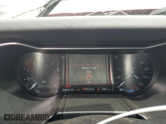 2019 Ford Mustang GT Premium with VIN 1FATP8FF4K5193350, listed as a Copart auction lot 54362005 with 34,431 mi miles and Salvage title. Bid and sale history available at DreamBid. Image 9.