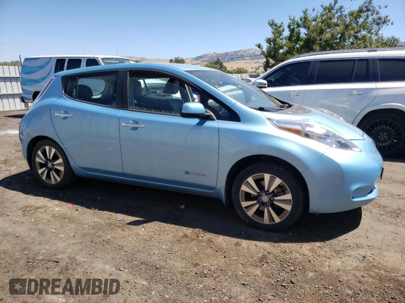 2015 Nissan LEAF SV with VIN 1N4AZ0CP2FC317178, listed as a Copart auction lot 59103363 with 54,840 mi miles. Bid and sale history available at carsss.com. Image 4.