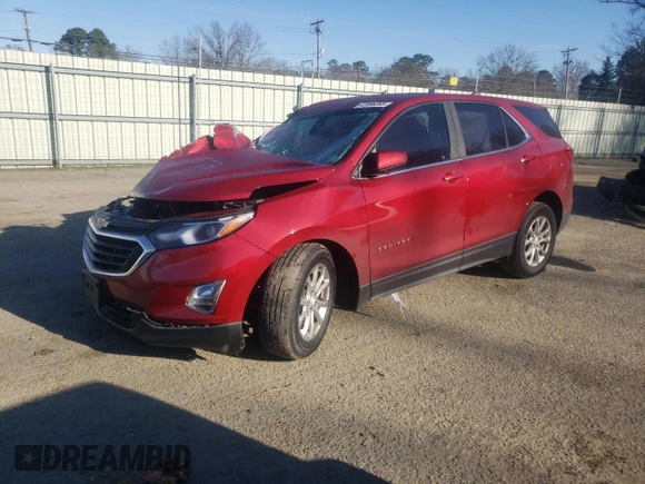 2021 Chevrolet Equinox LT with VIN 2GNAXKEV2M6158702, listed as a Copart auction lot 47096395 with 0 mi miles and Salvage Title. Bid and sale history available at carsss.com. Image 1.