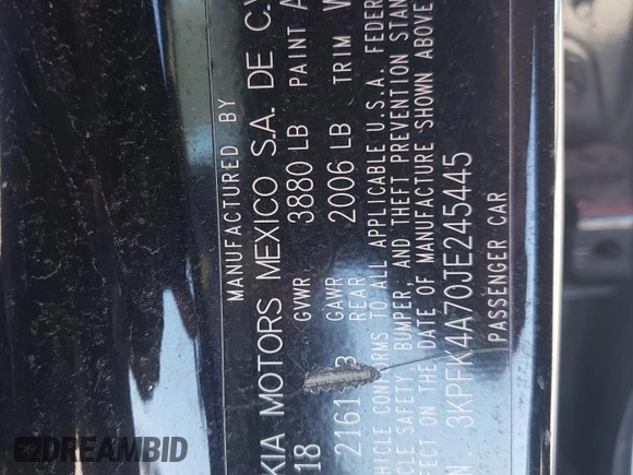 2018 Kia Forte LX with VIN 3KPFK4A70JE245445, listed as a Copart auction lot 50075835 with 76,494 mi miles and Salvage Title. Bid and sale history available at carsss.com. Image 13.