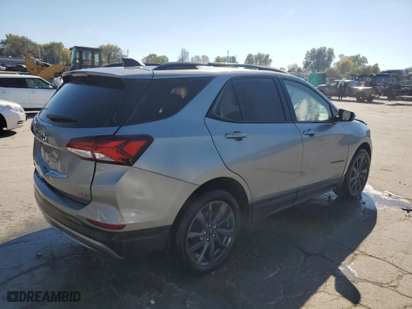 2024 Chevrolet Equinox RS with VIN 3GNAXMEGXRS203536, listed as a Copart auction lot 74401824 with 3,841 mi miles and Clean Title. Bid and sale history available at carsss.com. Image 3.