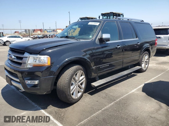 2017 Ford Expedition Max Platinum with VIN 1FMJK1MT3HEA37157, listed as a Copart auction lot 57673355 with 88,180 mi miles and Salvage title. Bid and sale history available at DreamBid. Image 1.