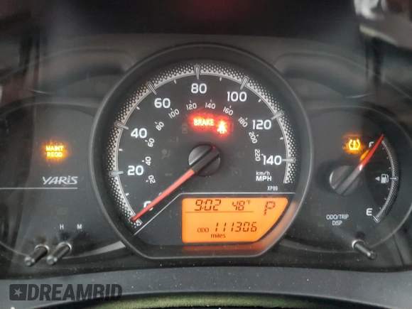 2015 Toyota Yaris L with VIN VNKKTUD32FA033118, listed as a Copart auction lot 56031875 with 111,306 mi miles and Salvage Title. Bid and sale history available at DreamBid. Image 9.