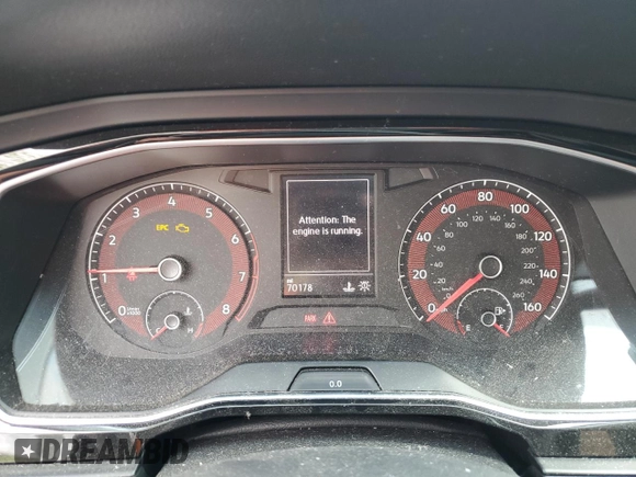 2019 Volkswagen Jetta S with VIN 3VWN57BU1KM116045, listed as a Copart auction lot 58208045 with 70,178 mi miles and Salvage title. Bid and sale history available at DreamBid. Image 9.