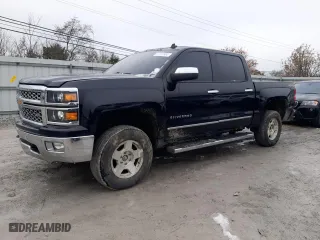 2014 Chevrolet Silverado 1500 LTZ with VIN 3GCUKSEC6EG455562, listed as a Copart auction lot 81157504 with 169,699 mi miles and Salvage Title. Bid and sale history available at carsss.com. Image 1.