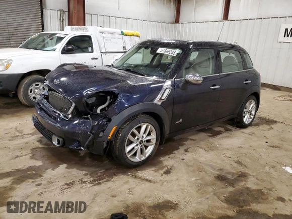 2013 MINI Countryman S ALL4 with VIN WMWZC5C5XDWM16477, listed as a Copart auction lot 51666385 with 112,383 mi miles and Salvage title. Bid and sale history available at DreamBid. Image 1.