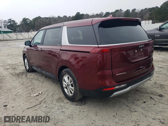 2023 Kia Carnival LX with VIN KNDNB4H36P6254924, listed as a Copart auction lot 45741845 with 47,882 mi miles and Salvage Title. Bid and sale history available at carsss.com. Image 2.