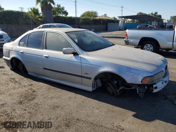 2001 BMW 5 Series 525i with VIN WBADT33491GF41517, listed as a Copart auction lot 72579754 with 0 mi miles and Salvage Title. Bid and sale history available at carsss.com. Image 4.