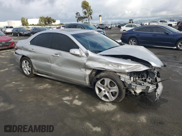 2006 Acura RL with VIN JH4KB16556C005244, listed as a Copart auction lot 50843265 with Not Provided miles and Salvage Title. Bid and sale history available at DreamBid. Image 4.