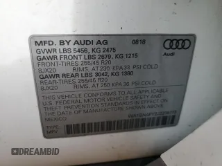 2018 Audi Q5 Premium Plus with VIN WA1BNAFY2J2239773, listed as a Copart auction lot 49991785 with 69,763 mi miles and Salvage Title. Bid and sale history available at carsss.com. Image 13.