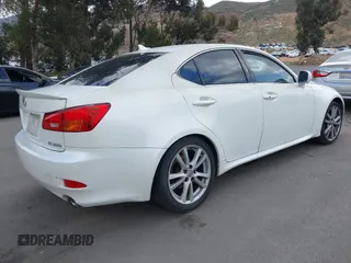 2007 Lexus IS with VIN JTHBK262072030183, listed as a IAAI auction lot 42136154 with 161,916 mi miles. Bid and sale history available at carsss.com. Image 4.