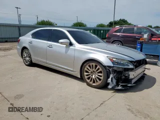 2015 Lexus LS 460 L with VIN JTHGL5EF0F5054330, listed as a Copart auction lot 58452815 with 112,170 mi miles and Salvage title. Bid and sale history available at DreamBid. Image 4.