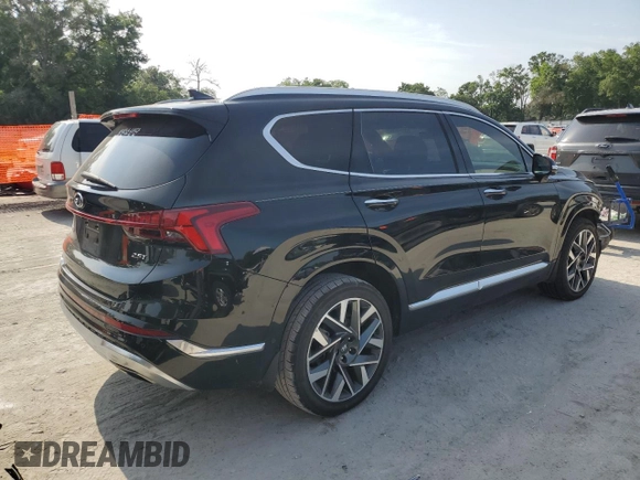 2022 Hyundai Santa Fe Calligraphy with VIN 5NMS54AL8NH450061, listed as a Copart auction lot 54738305 with 74,051 mi miles and Salvage title. Bid and sale history available at DreamBid. Image 3.
